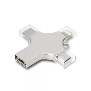 Clé USB Multi Port OTG 128 Go - Micro USB - Mini USB iphone - Mémoire flash  - SOUMARI