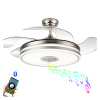 Ventilateur De Plafond LONGSON AVEC LUMIERE LED BC 1001- 36W - 110v DC - HAUT PARLEUR BT