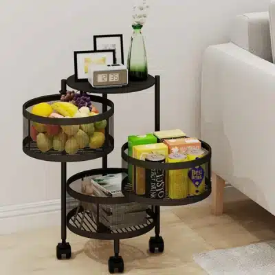 Round-Rotating-Multi-Layer-Kitchen-Storage-Shelf-Household-Trolley-Cart (2)