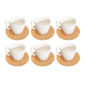 Ensemble Tasse en Porcelaine 6 Pieces