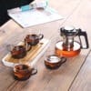 Ensemble 4 Tasses et 1 Théière avec Passoir