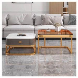 Ensemble Table Basse Carree