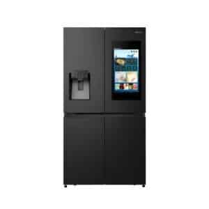 REFRIGERATEUR HISENSE SIDE BY SIDE 4 PORTES 522L AVEC FONT + ECRAN NOIR WIFI RC-68WC4SB ___