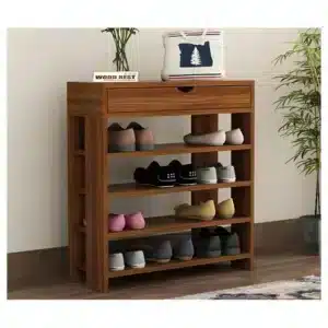 Étagère à chaussures en bois à 4 niveaux