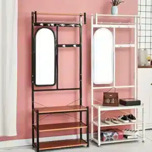 Étagère de rangement avec miroir