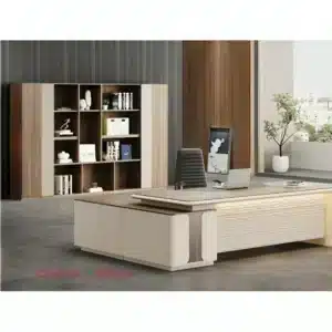 Table de bureau KT2414-20 2M + bibliothèque 2.40M