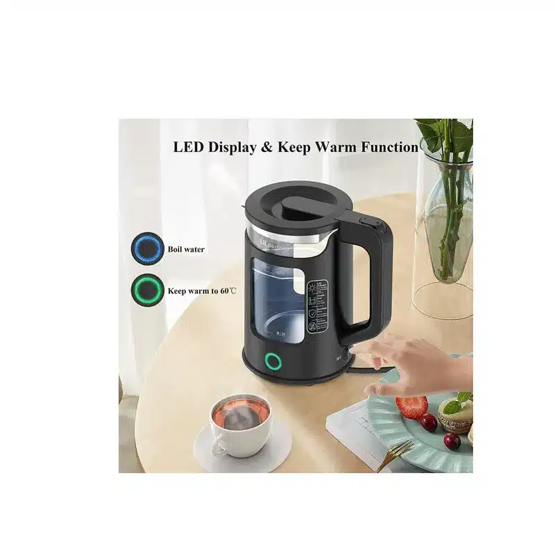 B1_11zon Bouilloire électrique en verre capacité 2 litres