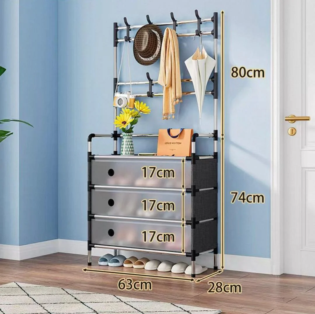 Étagère De Rangement Multicouche à 4 niveauxW Étagère De Rangement Multicouche à 4 niveaux