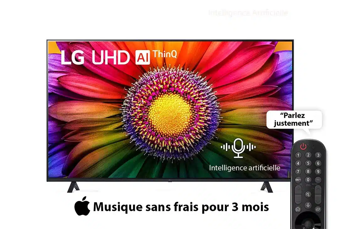 Téléviseur LG 75 SMART TV 4K 75UR80006LJéé Téléviseur LG 75 SMART TV 4K 75UR80006LJ