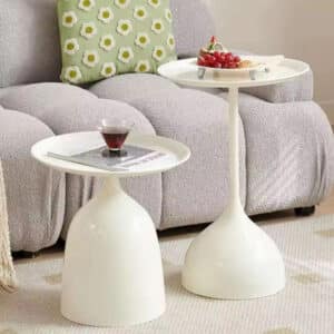 Ensemble De Table D'appoint 2 Pièces Haute Rangement Chambre ou Salon