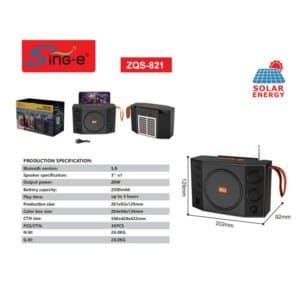 SING-E haut parleur Bluetooth ZQS-821