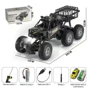 Voiture radiocommandée RC tout-terrain à 6 roues pour enfant