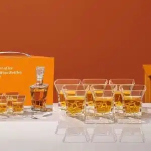 Ensemble Bouteille en verre de cristal 7pcs