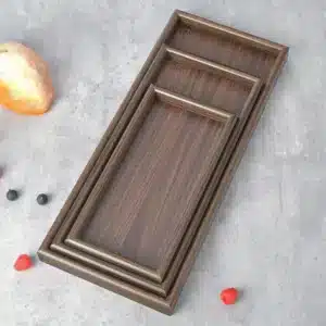 Ensemble plateau de service 3pcs en bambou U2