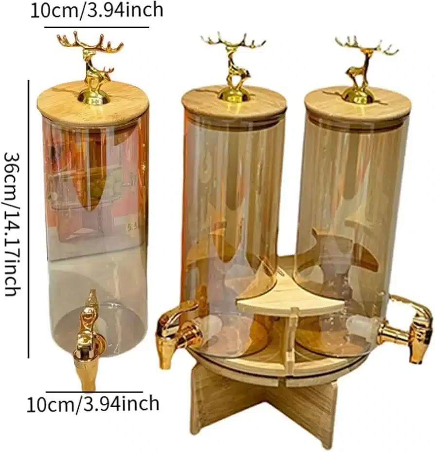 Fontaine distributeur de boisson 3 compartiments 5.5L avec supportv Fontaine distributeur de boisson 3 compartiments 5.5L avec support