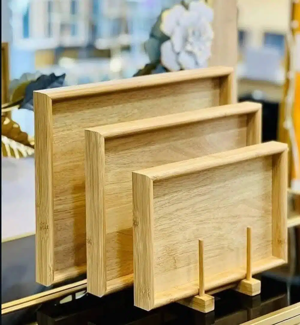 plateau de service 3 pcs en bambou C3