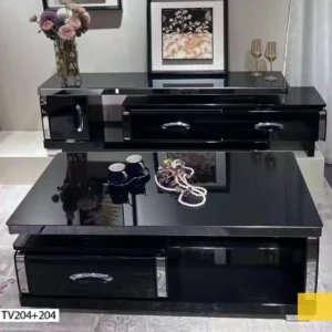 Ensemble Meuble TV Noir TV204 + 204